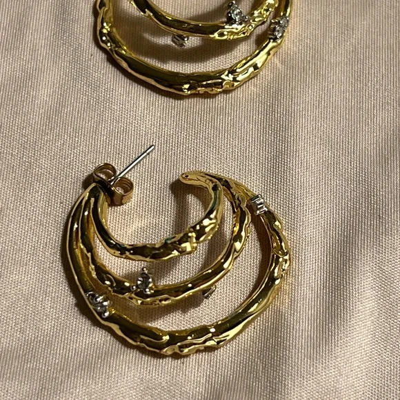 Elegant Gold Plated Hoop Earrings